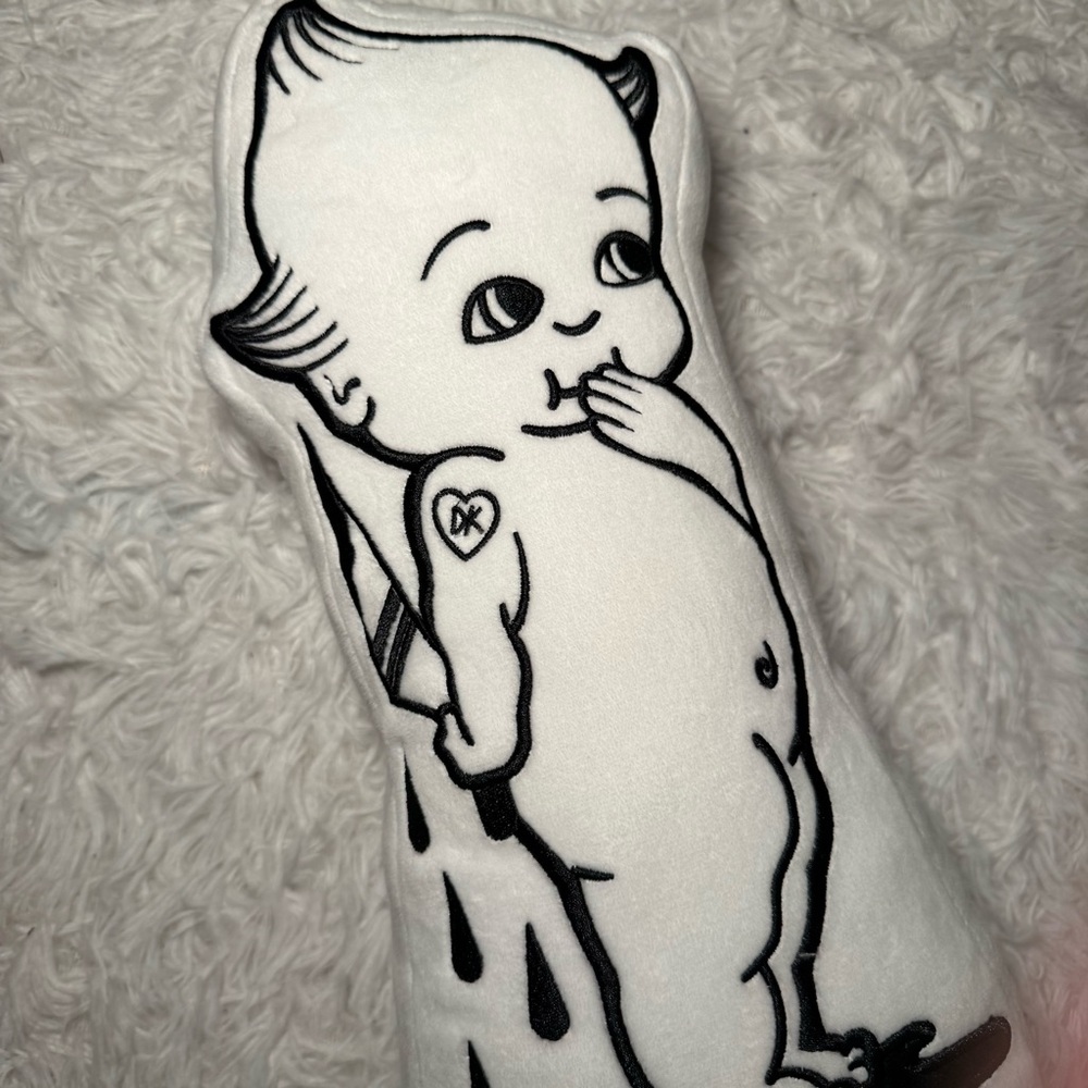 Dolls Kill Black and White Kewpie Pillow - Picture 9 of 9